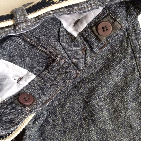 joe fresh nautical linen blend shorts with belt 12 months baby boy - Picture 3 of 8